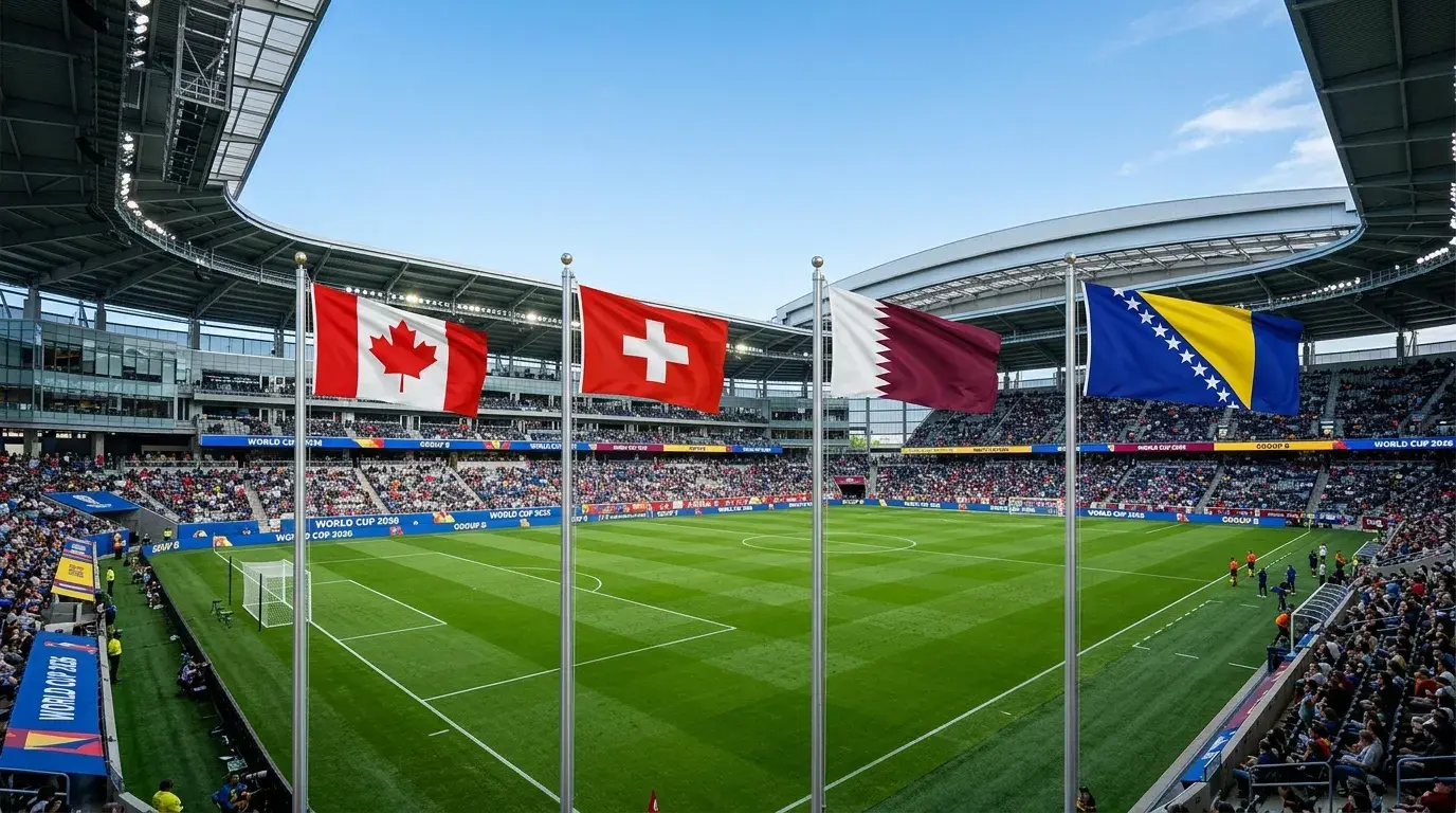 Grupp B bei der WM 2026 mat Kanada, Schwäiz, Katar an Bosnien