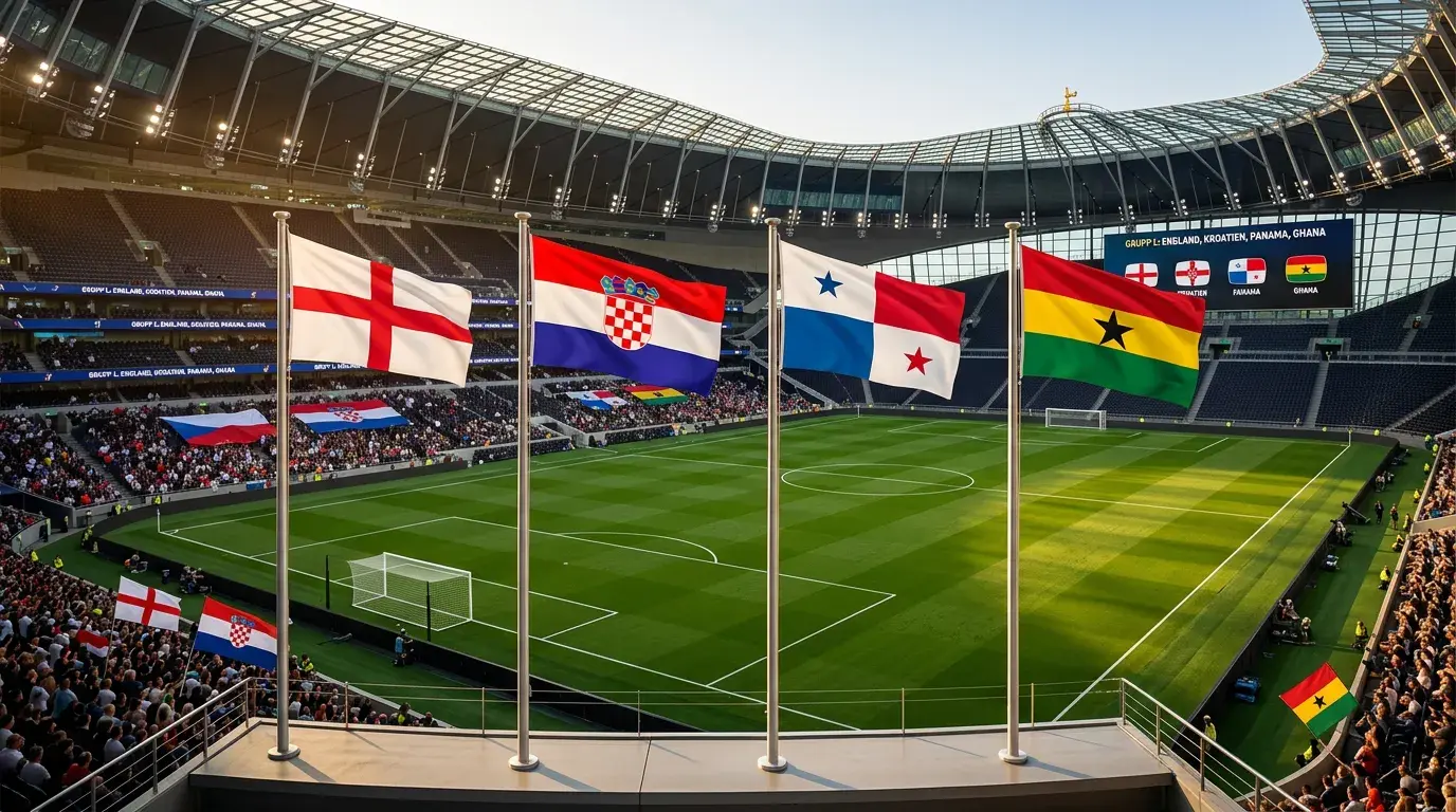 Grupp L bei der WM 2026 mat England, Kroatien, Panama a Ghana