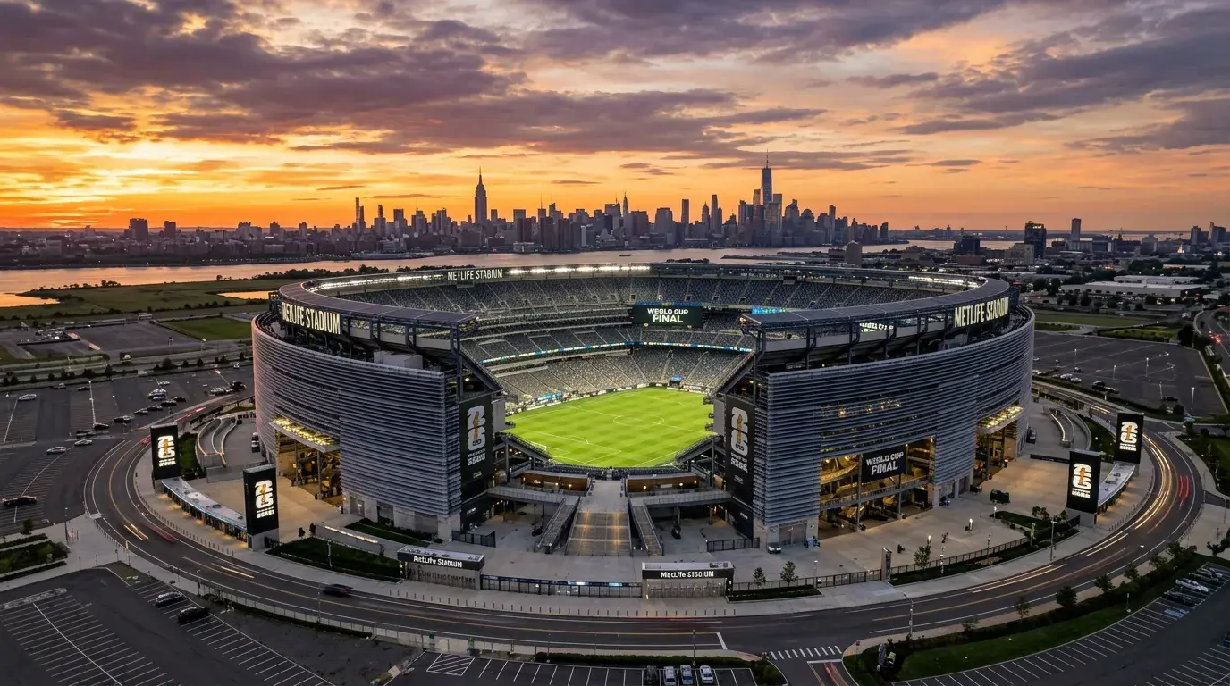 MetLife Stadium an East Rutherford fir de WM 2026 Finall