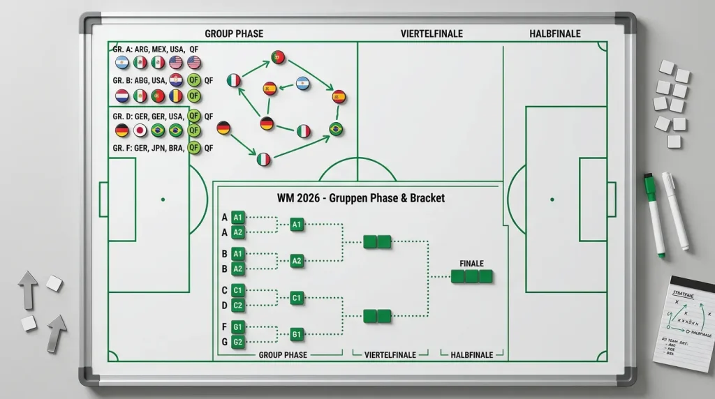 WM 2026 Gruppeniwwerbléck mat all 12 Gruppen